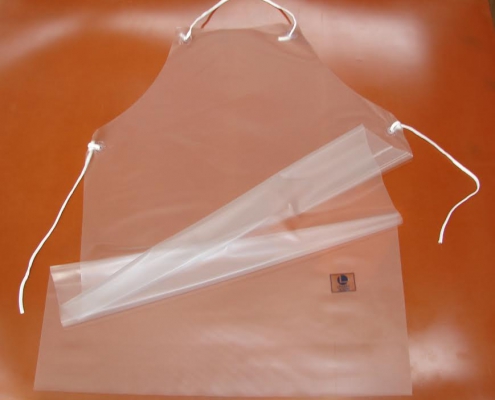 Avental impermeável em Vinil - transparente - 1,20 x 0,70
